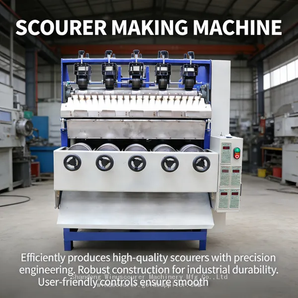 automatic flat stainless steel scourer making machine