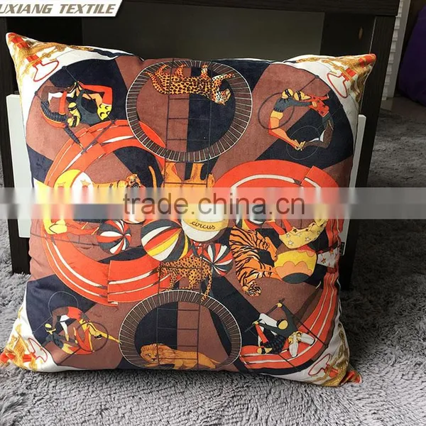 Velvet Digital Printed Cushion Polyester Pillow Sofa Cushions For Sale photo-2