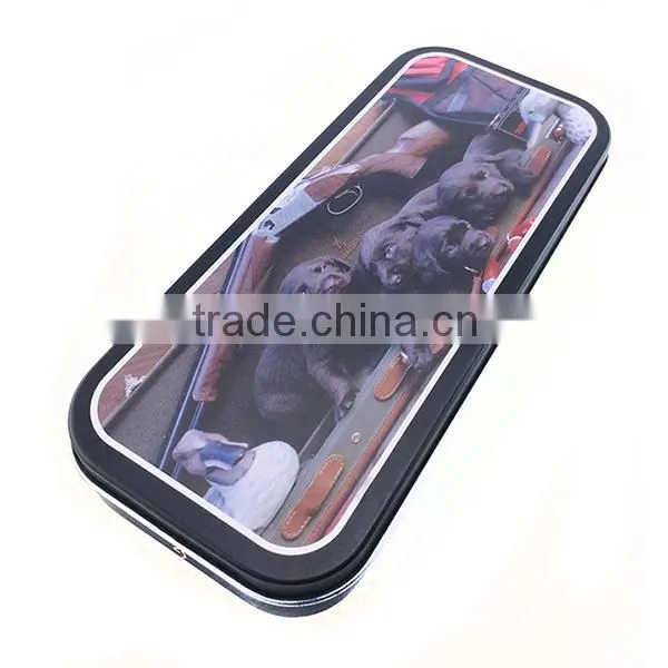 Rectangular Metal Pencil Tin Box