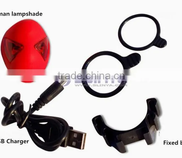2 LED 4 Color Option ABS Material Alien Shape Bike Light Spider Tail Light photo-2