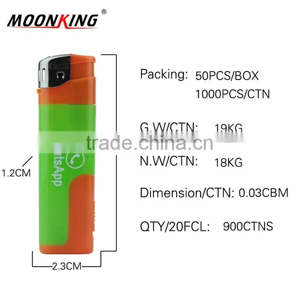 Customized Logo Print Plastic Electronic LED Torch Lighter photo-2