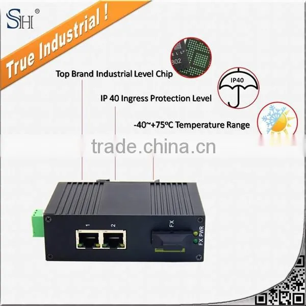 2xrj45 ports fast ethernet multimode din ethernet switch