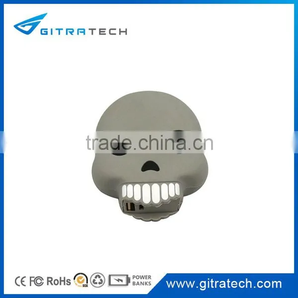 Hot Sale Portable Emoji Powerbank 2600mah Skull External Mobile Battery Charger for Smart Phone photo-3