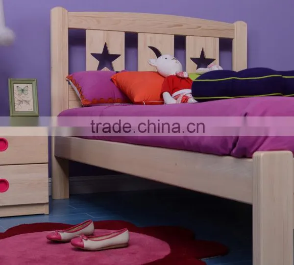 Girl Modern Bedroom Furniture in Pine Wood, Natural Color photo-4