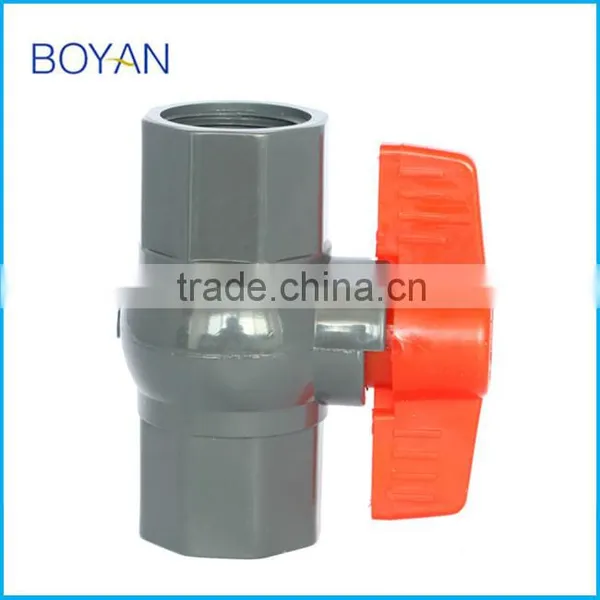 BOYAN Taizhou Huangyan PN10 Octagonal Round Grey Plastic Pvc Ball Valve Quality Choice photo-2
