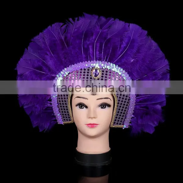 Fashion Turkey Feather Brazilian Carnival Mask photo-3