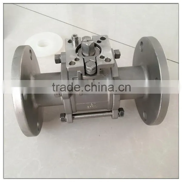 Flanged 3-PC Ball Valve,Stainless Steel 3pc Hand Operated Flange Ball Valve ,GB Standard