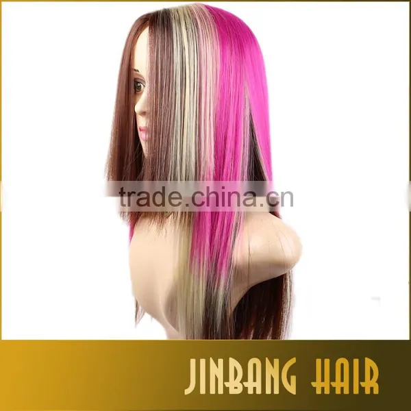 Halloween Perruque Anime Cosplay Wigs Brown Blonde Fuschia Ombre Harajuku Cosplay Wig photo-2