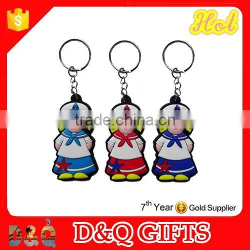 European Style Girl Sailor Pvc Keychain photo-4