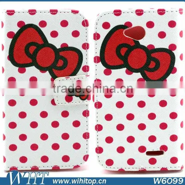 Cell Phone Protective Case for LG L70, Colorful Painting Leather Case for LG Optimus L70 photo-6