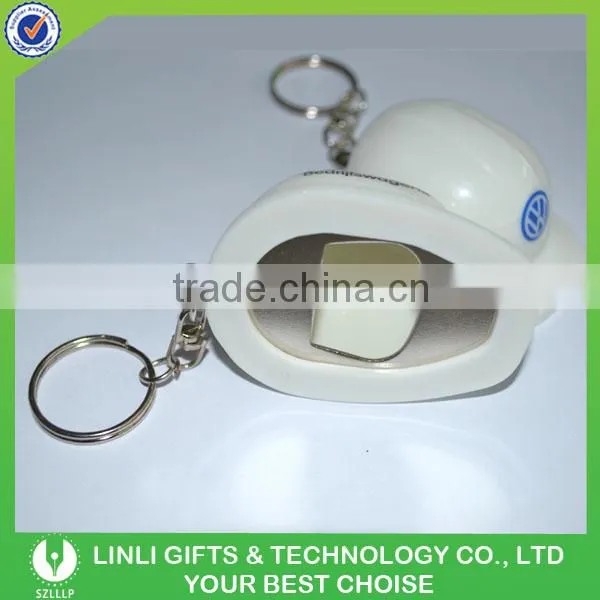 Plastic Safety Helmet Shape Bottle Opener Keychain photo-5