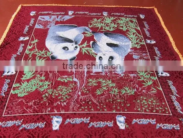 Emboss 100% Polyester Velvet Bedsheet With 3 Side Fringe
