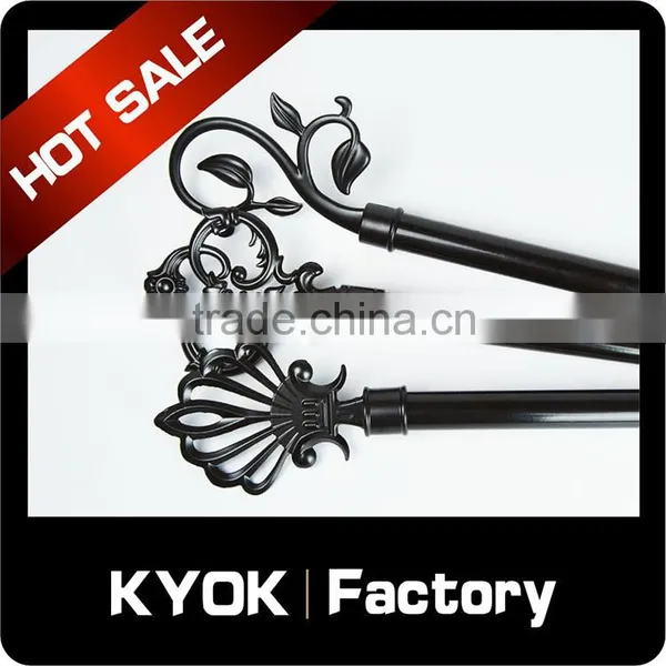 KYOK High Quality Cheapest Black Curtain Rod Set photo-3