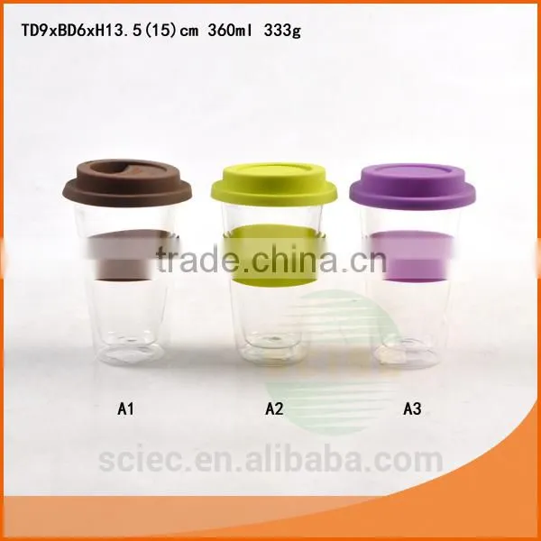 Borosilicate Glass Water Bottle Cup With Silicone Sleeve