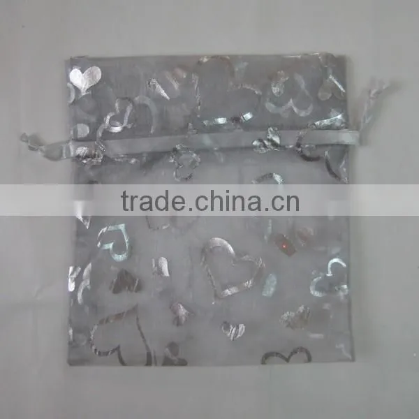 HOT SALE Silk Screen Printing Red Wedding Organza Bag photo-5