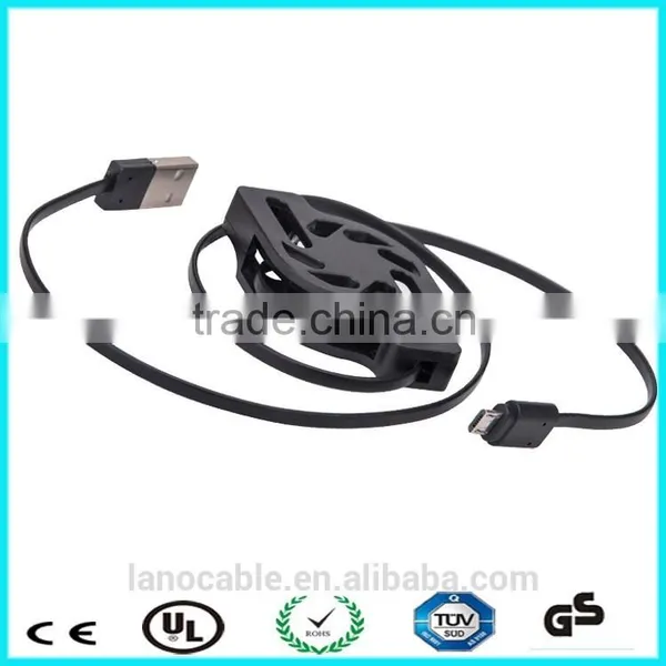 Custom Slim Flat Retractable Micro Usb Cable