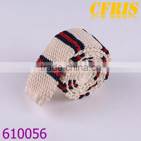 Cotton Knitted Neckties,Hand Knitted Ties,Strip Neckties photo-5