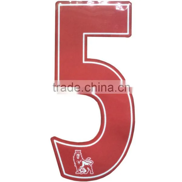 Factory Direct 3d Flocking Soccer Jersey Number Stickers Serial Number Stickers Vinyl Number Stickers photo-3