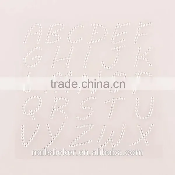 Custom High Quality Bling Letter Rhinestone Sticker Sheets 3d Acrylic Self-adhesive Sticker Glitter Letter Diamond Sticker photo-4