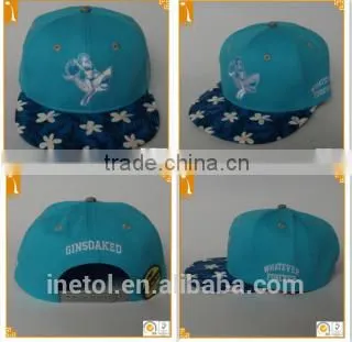 Promotional 6 Panel Polyester Cotton Printed Custom Floral Snapback Baseball Cap photo-6