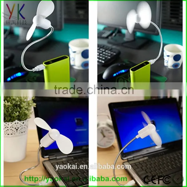 Mini Portable Cool USB Desk Fan Super Mute Flexible for PC Laptop Office Black photo-2