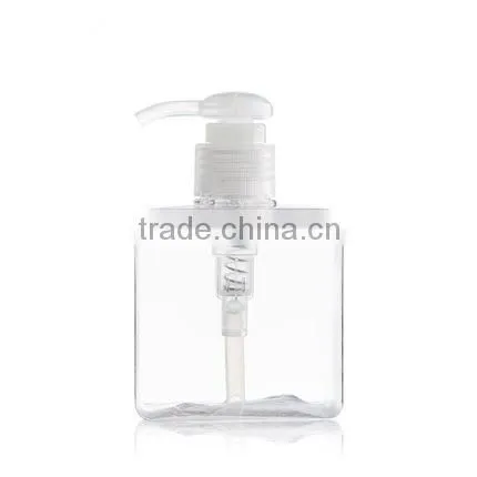 HDPE Square Round Plasic Empty Body Lotion Shampoo Bottle /Shower Bottle With Pump Dispenser Spray Cap photo-2