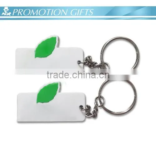 Custom rubber custom advertising logo keychain