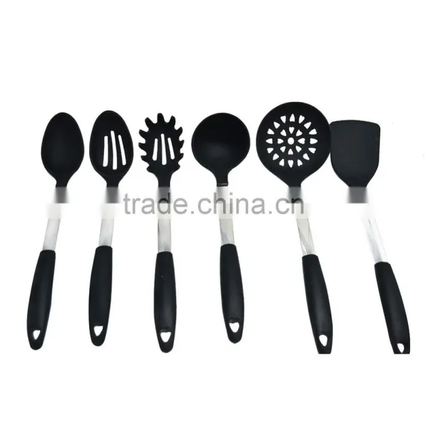 Set of 6 Silicone Kitchen Utensil Innovation Cooking Tools With 304 Stainless Steel Handle photo-2