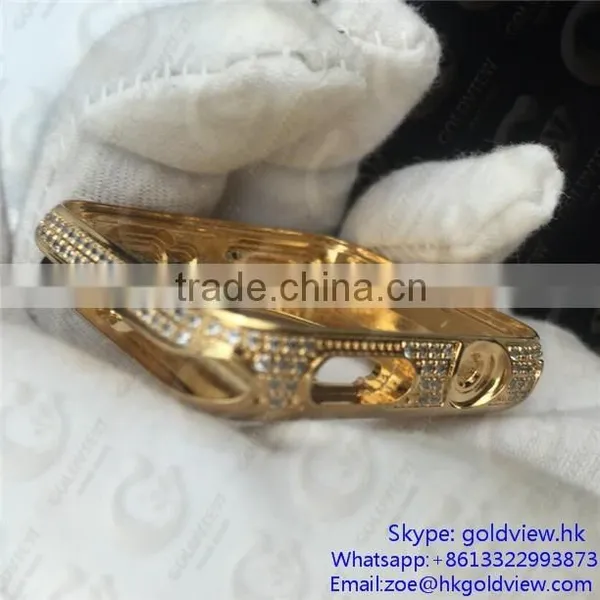 Luxury Casing for Apple Watch 24k Gold Housing With Shinny Diamond , 18k Gold Housing Crystals for Apple Watch photo-3