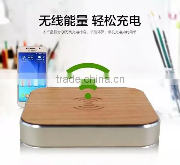 New Arrival Wood Qi Wireless Charger Pad For IPhone Samsung photo-4