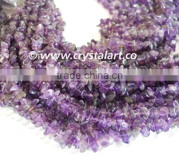 Indian Amethyst Chips 36 Inches Strings photo-2