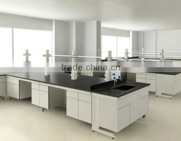 ChemBench Reserch Institute Laboratory Steel Central Bench w/ Fume Extraction, 1800lbs Capacity 48-60'' Depth x 30-36'' Height photo-2