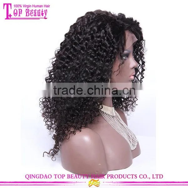 22 Inches Malaysian Deep Curly Hair Long Side Part Thin Skin Silk Base Full Lace Wig photo-4