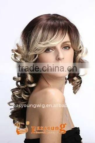 Wholesale Fake Curly Hair Dye Omber Color Hair Wigs for Women photo-2