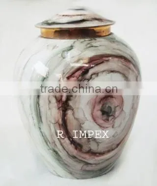 Onyx Marble Finish Aluminium Cremation Urn