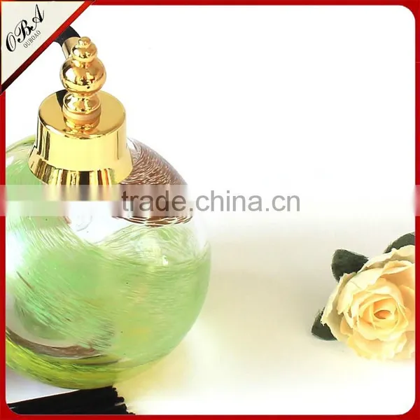 Wholesale High-grade Cheap Multicolour Circular Glass Transparent Gasbag Perfume Bottle With Airbag Spray Pump photo-4