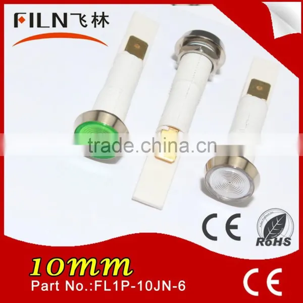 Dia 10mm Nylon PA66 Check Engine Lamp Flat High Light 12 V Incandescent Lamp Indicator photo-3