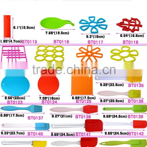 BT0120 Wholesale Silicone Square Shapes Heat Resistant Table Mat With 9 Round Shape Pot Holder Table Mat Insulating Pat Cup Mat photo-5