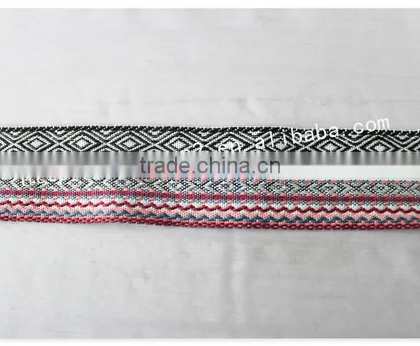 Newest Design 4cm Width Yarn Dyed Ethnic Polyester Bias Tape Wholesale photo-2