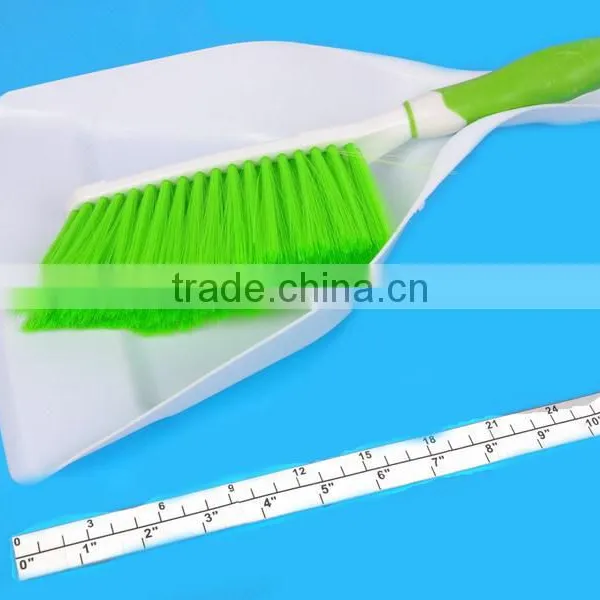 Plastic dustpan with brush set