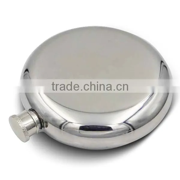 Stainless Steel Hip Flasks Laser Welding Mirror Flask With Cup 5oz photo-2