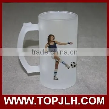 High Quality Custom Logo Printed Glass Beer Mug for Sublimation photo-6