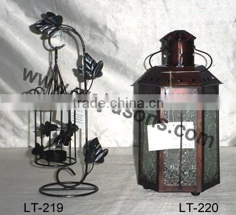 Metal Top Antique Little House Decorative Garden Lantern photo-3