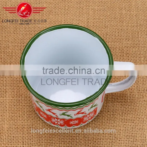 China New Design Popular Cheap White Enamel Camping Mug Wholesale photo-3