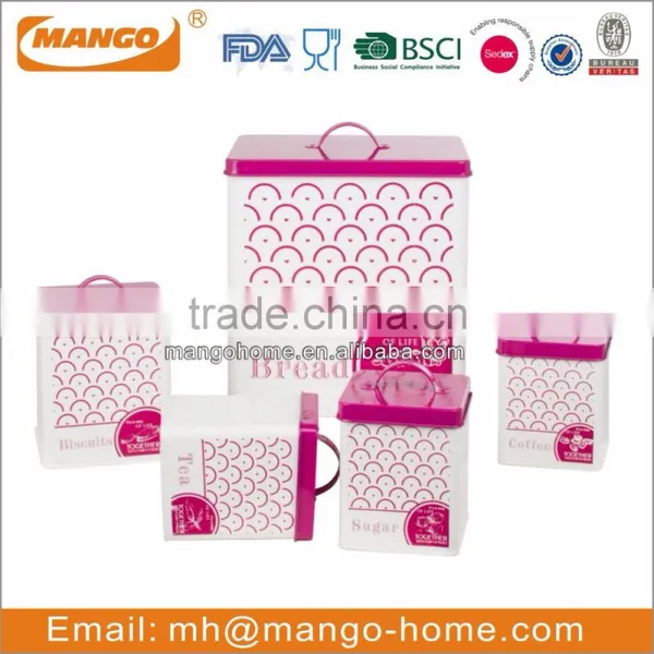 Bulk Colorful Carton Metal Brand Bread Canister Set photo-2