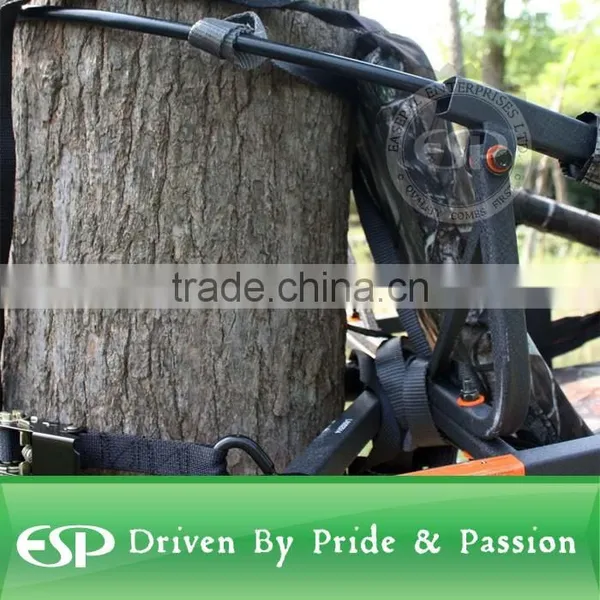 Steel Climbing Hunting Tree Stand With Safety Vest Harness, 250lb Capacity photo-4