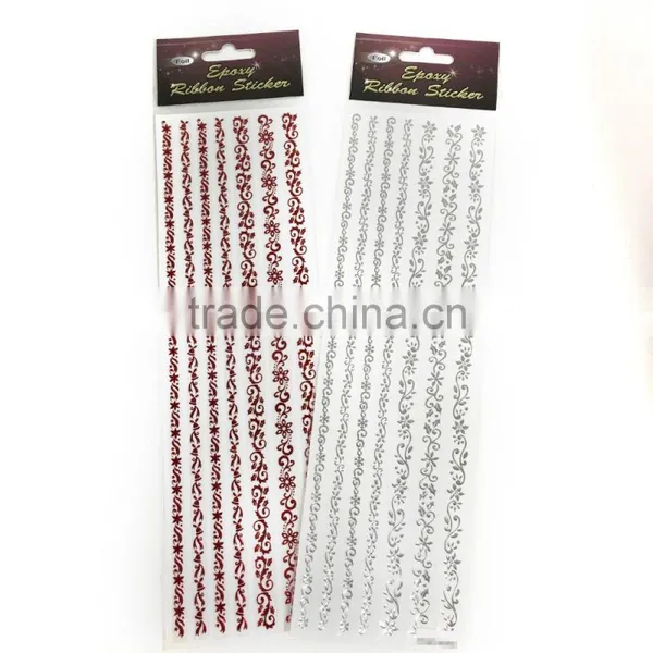 Epoxy Ribbon Sticker, Classical Epoxy Ribbon Sticker, Grace Foil Sticker photo-6