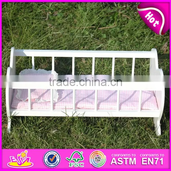 New Cute Kids Wooden Toy Beds for Dolls W06E010A photo-2