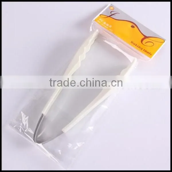 9 Inch White Food Grade PC Bread Tongs Wholesale/Hot Selling Plastic Food Salad Tongs Maunfacturer photo-3