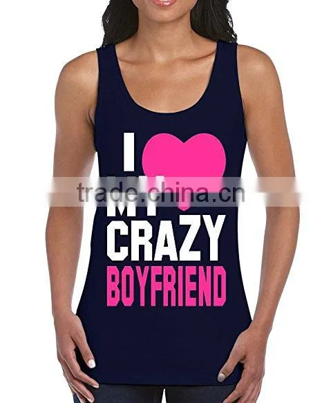 Custom Cotton Blend Mens Womens Silk Screen Printing Tank Top photo-4
